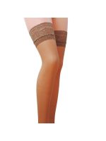 Панчохи Passion ST003 1/2 beige, класичні, на ажурній силіконовій резинці