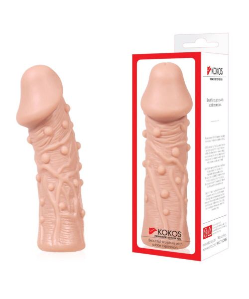 Насадка на член Kokos Extreme Sleeve ES.06 розмір S, потовщувальна, стимулюючий рельєф