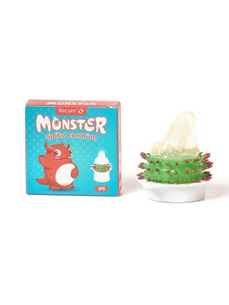Насадка на член Recare Red Monster Spike Condom (презерватив з рядами шипів)