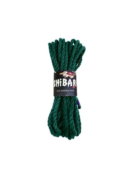 Джутова мотузка для шибарі Feral Feelings Shibari Rope, 8 м зелена