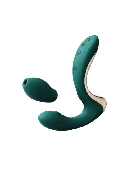Вібратор-пульсатор з вакуумною насадкою Zalo – Talis G-Spot PulseWave Vibrator Turquoise Green