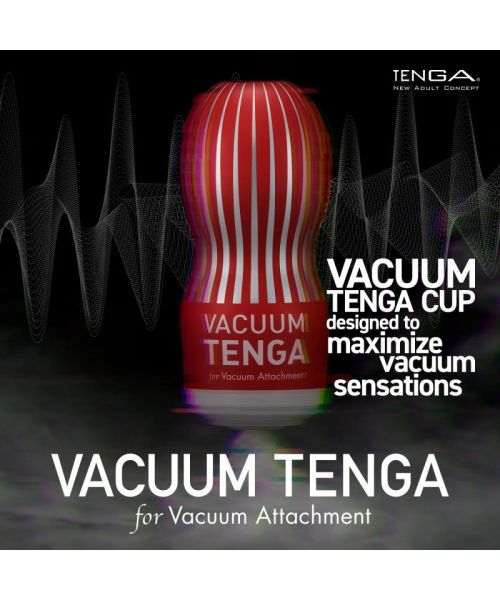 Мастурбатор VACUUM TENGA CUP, сумісний з насадками Tenga Vacuum Controller I та II, Tenga VACUUM MAX