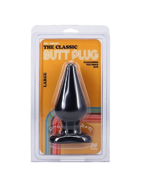 Анальна пробка Doc Johnson Smooth Classic Large - Black, макс. діаметр 5,7 см