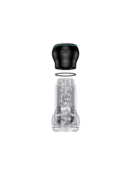 Мастурбатор Kiiroo Feel Pocket Crystal зі всмоктувальною інтерактивною насадкою PowerBlow Combo Set