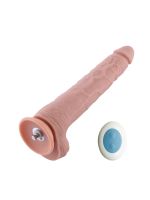 Фалоімітатор 11.8″ з вібрацією для секс-машин Hismith Silicone Dildo with Vibe, KlicLok, пульт ДК