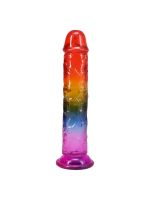 Дилдо Doc Johnson Crystal Jellies - 8.5 Inch Сlassic Dong - Rainbow