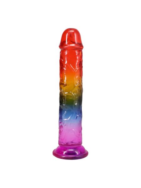 Дилдо Doc Johnson Crystal Jellies - 8.5 Inch Сlassic Dong - Rainbow