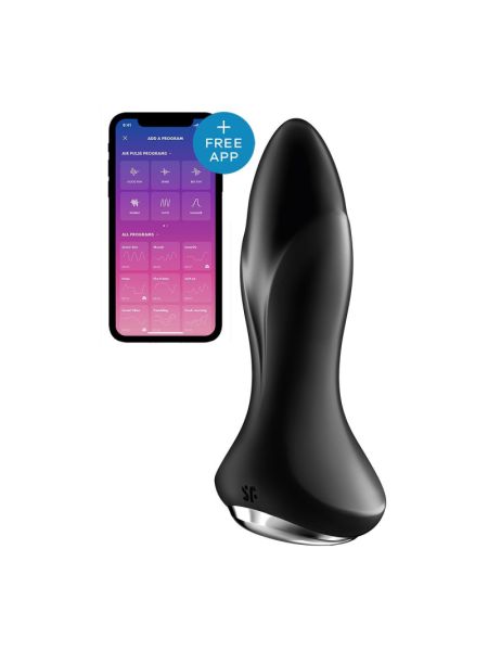 Анальна смарт-вібропробка із перлинним масажем Satisfyer Rotator Plug 1+ Black