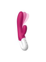Вібратор-кролик Liebe Bend It Plus Rechargeable Cerise, гнучкий, 2 мотори, 10 режимів