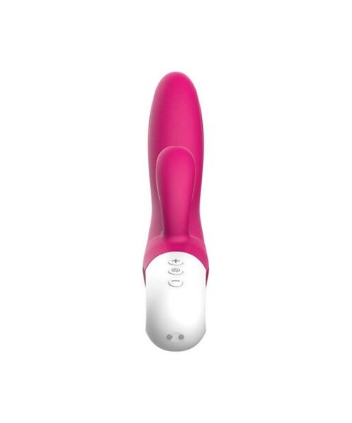 Вібратор-кролик Liebe Bend It Plus Rechargeable Cerise, гнучкий, 2 мотори, 10 режимів