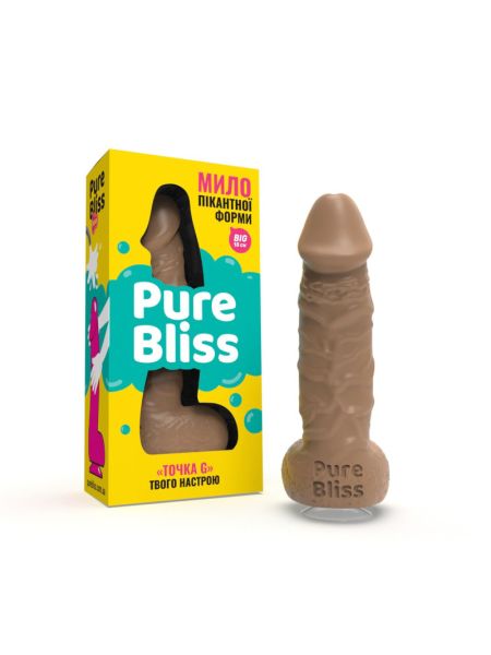 Мило у формі пеніса Pure Bliss BIG Brown, крафтове мило-член, натуральне