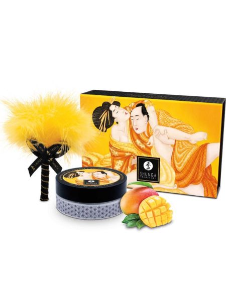 Смачна пудра для оральних пестощів Shunga Body Powder Luscious Mango, 75 г, аромат манго