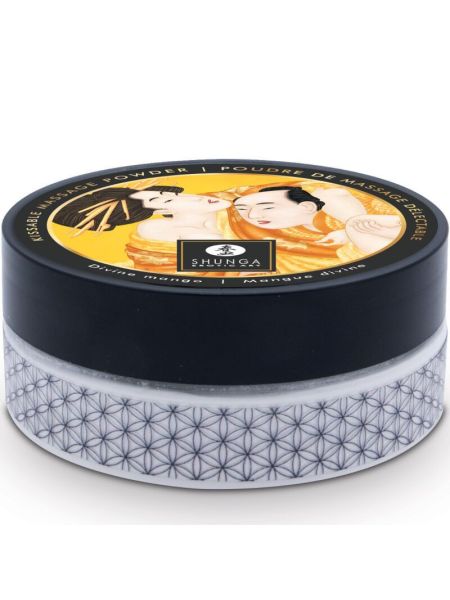 Смачна пудра для оральних пестощів Shunga Body Powder Luscious Mango, 75 г, аромат манго
