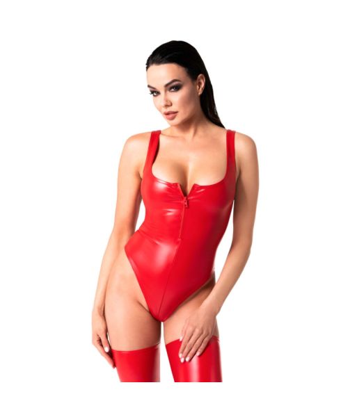 Боді Noir Handmade F352 Red powerwetlook body - L