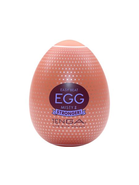 Мастурбатор-яйце Tenga Egg Misty II, щільний TPE, пробник лубриканту 5 мл