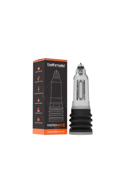 Гідропомпа Bathmate Hydromax 5 Clear, для члена довжиною від 7,5 до 12,5 см, діаметр до 4,5 см