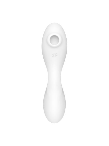 Вакуумний смарт-стимулятор із вібрацією Satisfyer Curvy Trinity 5 (White), керування зі смартфона