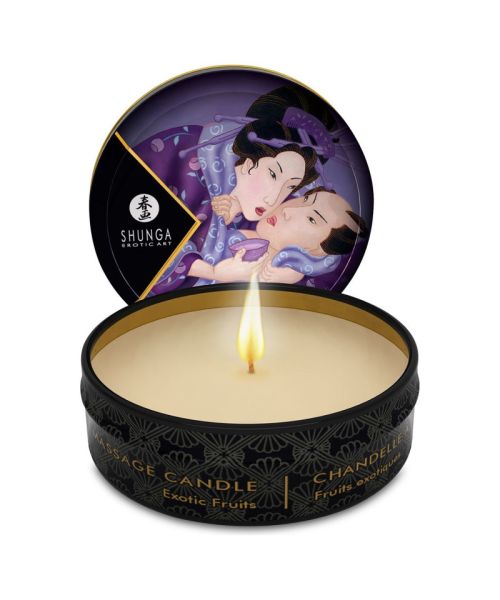 Масажна свічка Shunga Mini Massage Candle – Exotic Fruits (30 мл) з афродизіаками
