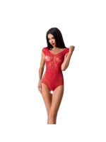 Бодістокінг Passion BS064 One Size, Red, боді, закрите плече, відкритий доступ