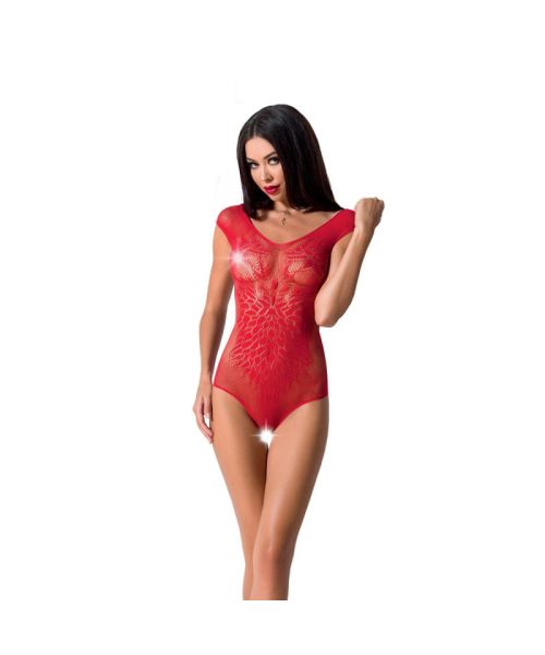 Бодістокінг Passion BS064 One Size, Red, боді, закрите плече, відкритий доступ