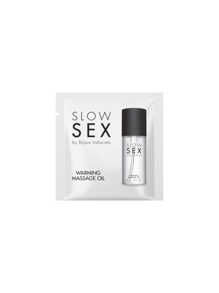 Пробник розігрівальної їстівної масажної олії Bijoux Indiscrets Slow Sex Warming massage oil