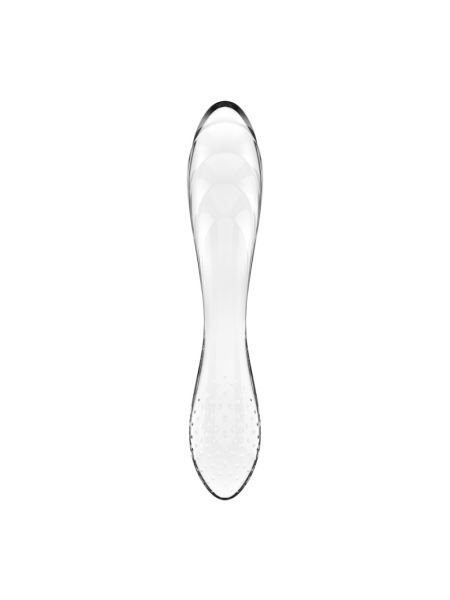 Двосторонній скляний дилдо Satisfyer Dazzling Crystal 1 Transparent, дуже міцний, без стопера