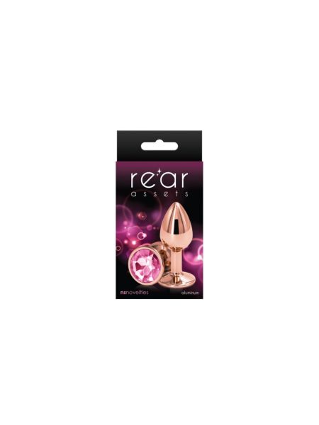 Анальна пробка NS Novelties Rear Assets - Rose Gold - Small - Pink