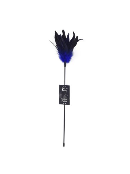 Лоскітка з пером півня Art of Sex – Feather Paddle, синя