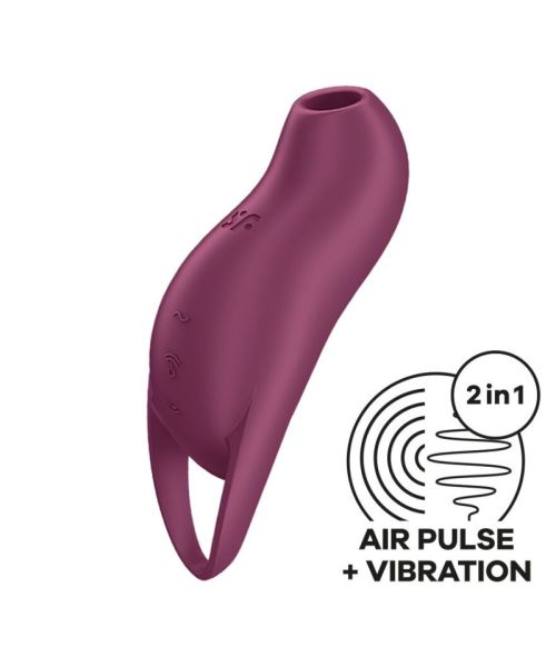 Вакуумний кліторальний стимулятор з вібрацією Satisfyer Pocket Pro 1 Purple