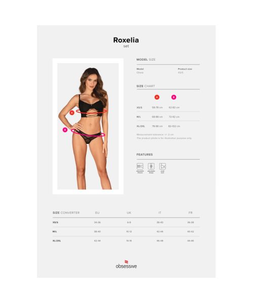 Комплект Obsessive Roxelia 2-pcs set XS/S