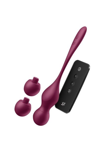 Смарт-вагінальні кульки з вібрацією Satisfyer Love Birds Vary Connect App, змінювана маса, пульт ДК