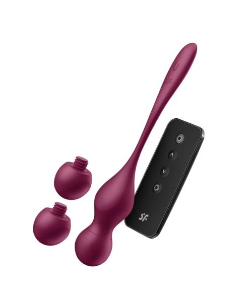 Смарт-вагінальні кульки з вібрацією Satisfyer Love Birds Vary Connect App, змінювана маса, пульт ДК