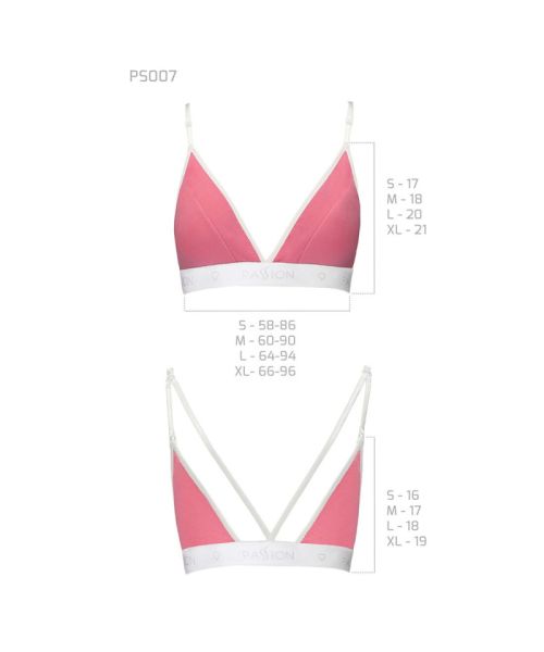Спортивний топ з подвійними бретелями Passion PS007 TOP S, pink