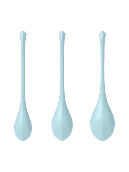 Набір йоні намистин Satisfyer Yoni Power 2 Light Blue, диаметр 2-2,5-3см, вес 22-44-73гр