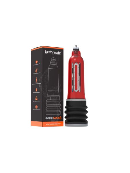 Гідропомпа Bathmate Hydromax 8 Red, для члена довжиною від 15 до 20 см, діаметр до 5,5 см