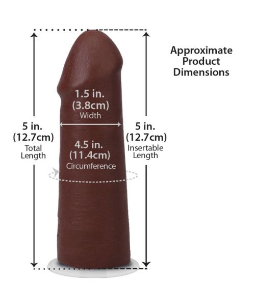 Фалоімітатор Doc Johnson The Realistic Cock ULTRASKYN - 5 Inch Chocolate