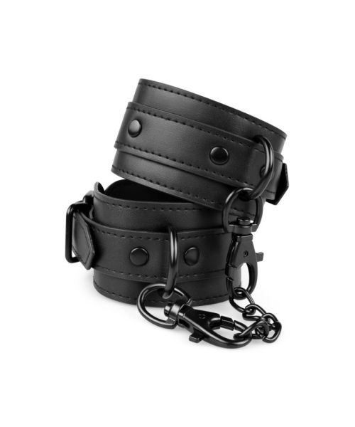 Поножі Bedroom Fantasies: Faux Leather Ankle Cuffs, чорні