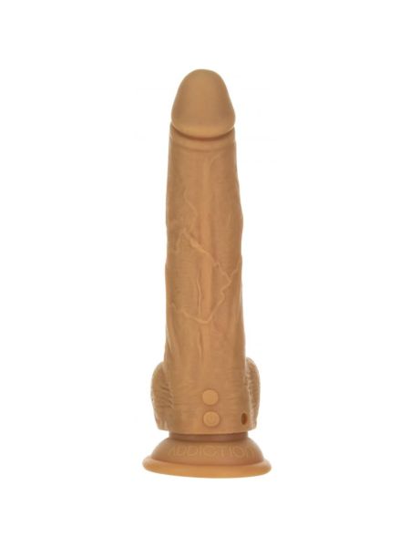 Фалоімітатор з пульсацією Naked ADDICTION Dominic 9″ Caramel, пульт ДК, діаметр 4,2 см