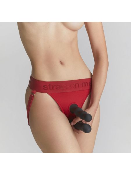 Трусики для страпона Strap-On-Me HARNAIS LINGERIE UNIQUE, One Size, червоні