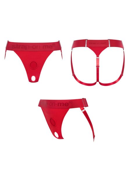 Трусики для страпона Strap-On-Me HARNAIS LINGERIE UNIQUE, One Size, червоні