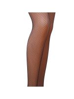 Колготки в сіточку без виділених трусиків Passion TI020 типу Кабаретка 3/4 (fishnet), nero