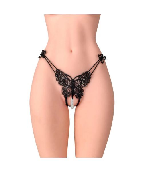 Трусики з перлинами Fashion Secret Natasha Black