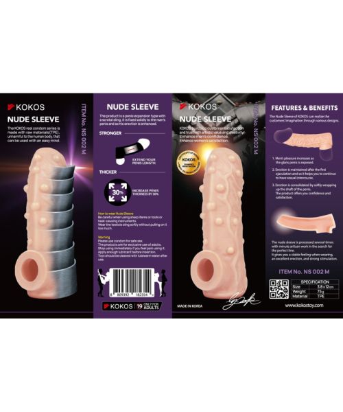 Насадка на член Kokos Nude Sleeve NS 002 S