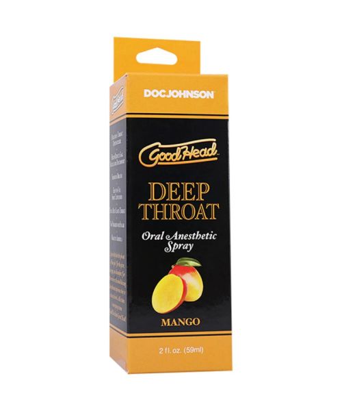 Спрей для мінету Doc Johnson GoodHead DeepThroat Spray - Mango 59 мл для глибокого мінету