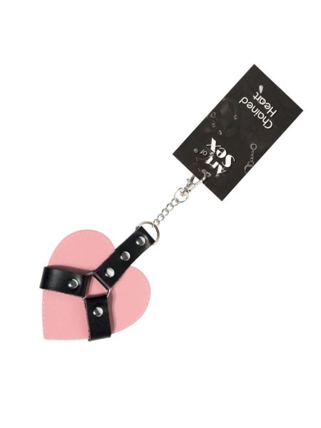Брелок на карабіні для ключів Art of Sex Chained Heart, Рожевий