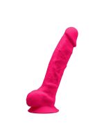 Фалоімітатор SilexD Tomas Pink (MODEL 1 size 9in), двошаровий, силікон + Silexpan, діаметр 4,9см