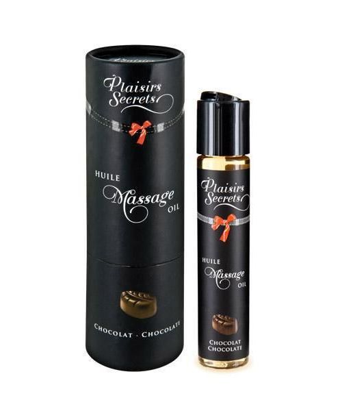 Масажна олія Plaisirs Secrets Chocolate (59 мл) з афродизіаками, їстівна, подарункове паковання