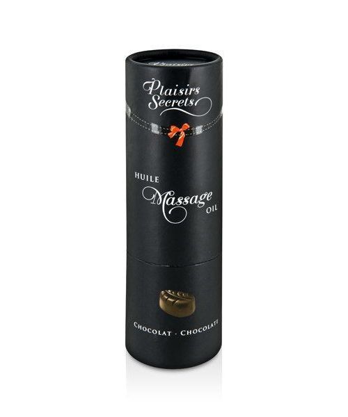 Масажна олія Plaisirs Secrets Chocolate (59 мл) з афродизіаками, їстівна, подарункове паковання