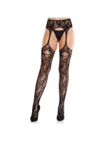 Колготки Leg Avenue Net Stockings with Attached Garter Belt One Size Black