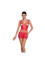 Бодістокінг мінісукня з метеликами Passion BS090 One Size red
